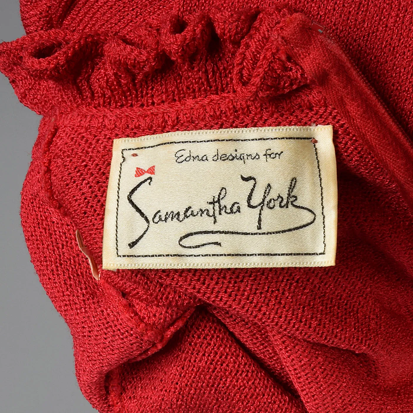 1970s Red Knit Sweater Dress
