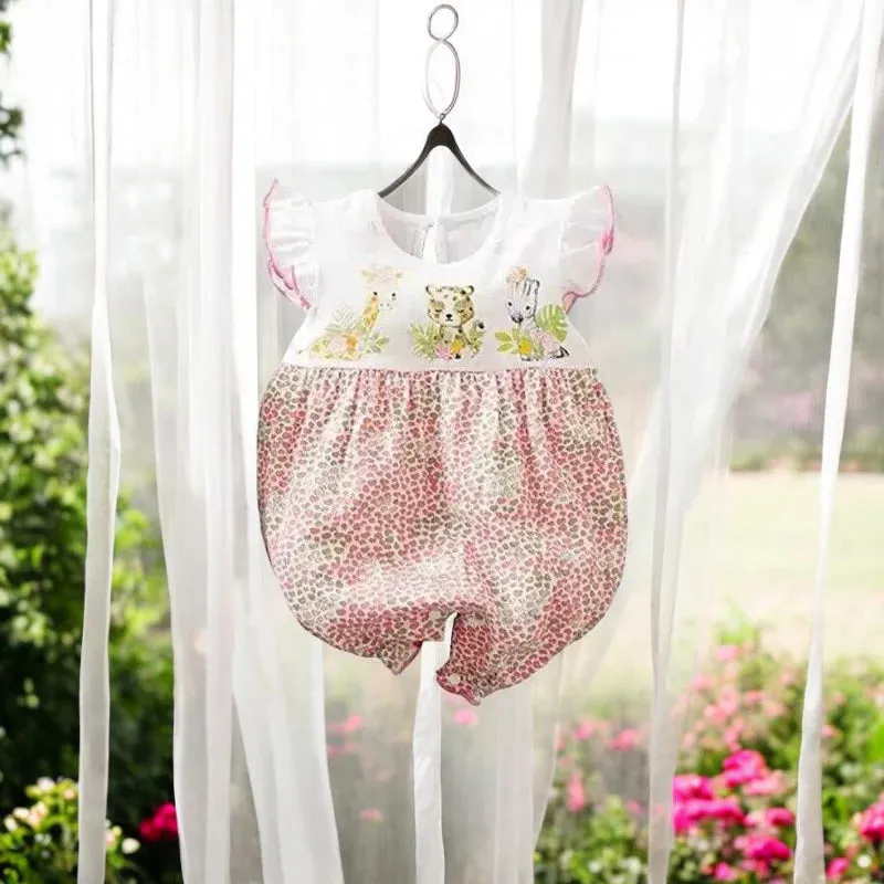 Baby Girl Romper Deer Heart Love Print