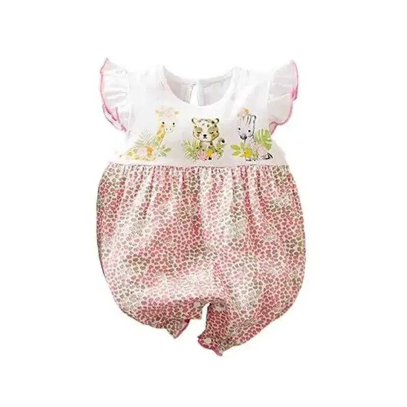 Baby Girl Romper Deer Heart Love Print