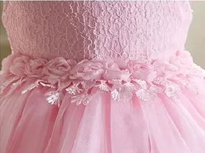 Girls Lace & Tulle Pink Dress, Size 4 - 8Yrs