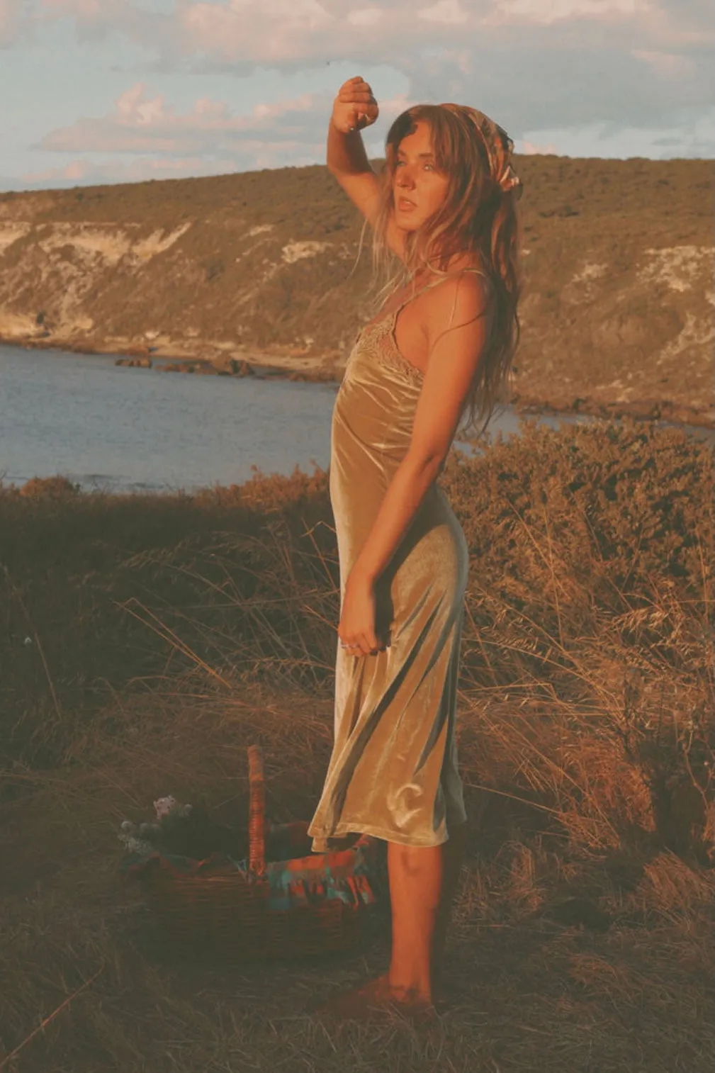 Hendrix Midi Dress - Golden Olive