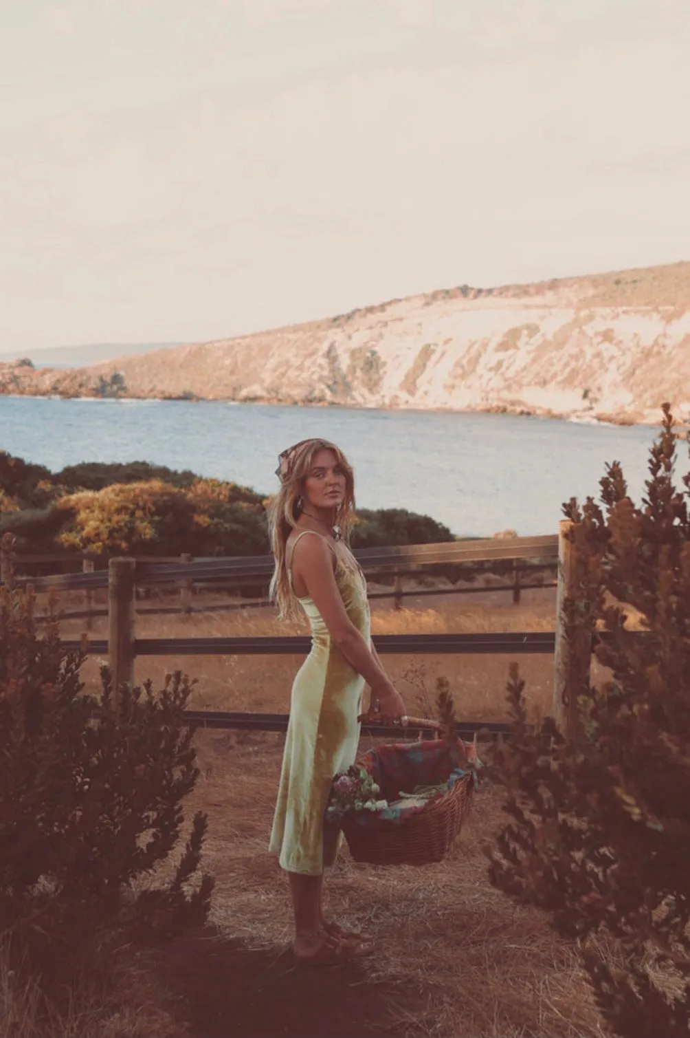 Hendrix Midi Dress - Golden Olive