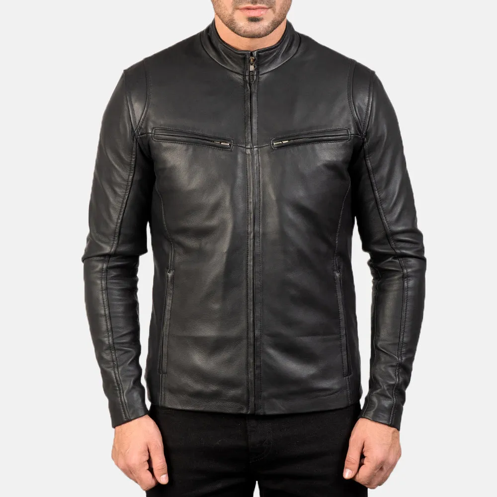 Ironic Black Leather Jacket