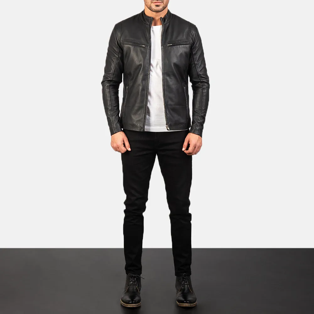 Ironic Black Leather Jacket
