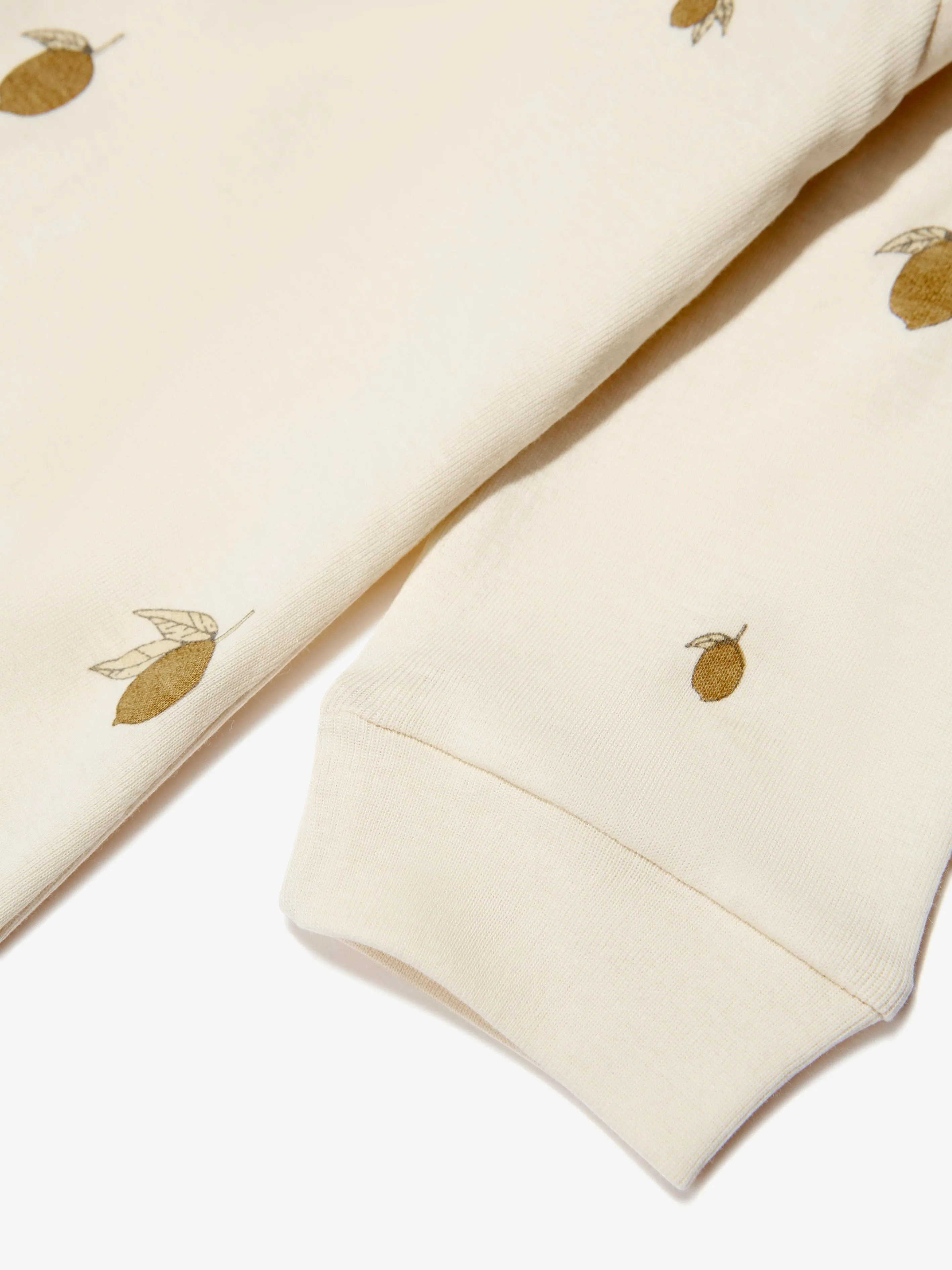 Konges Sløjd Baby Organic Cotton Lemon Romper in Cream