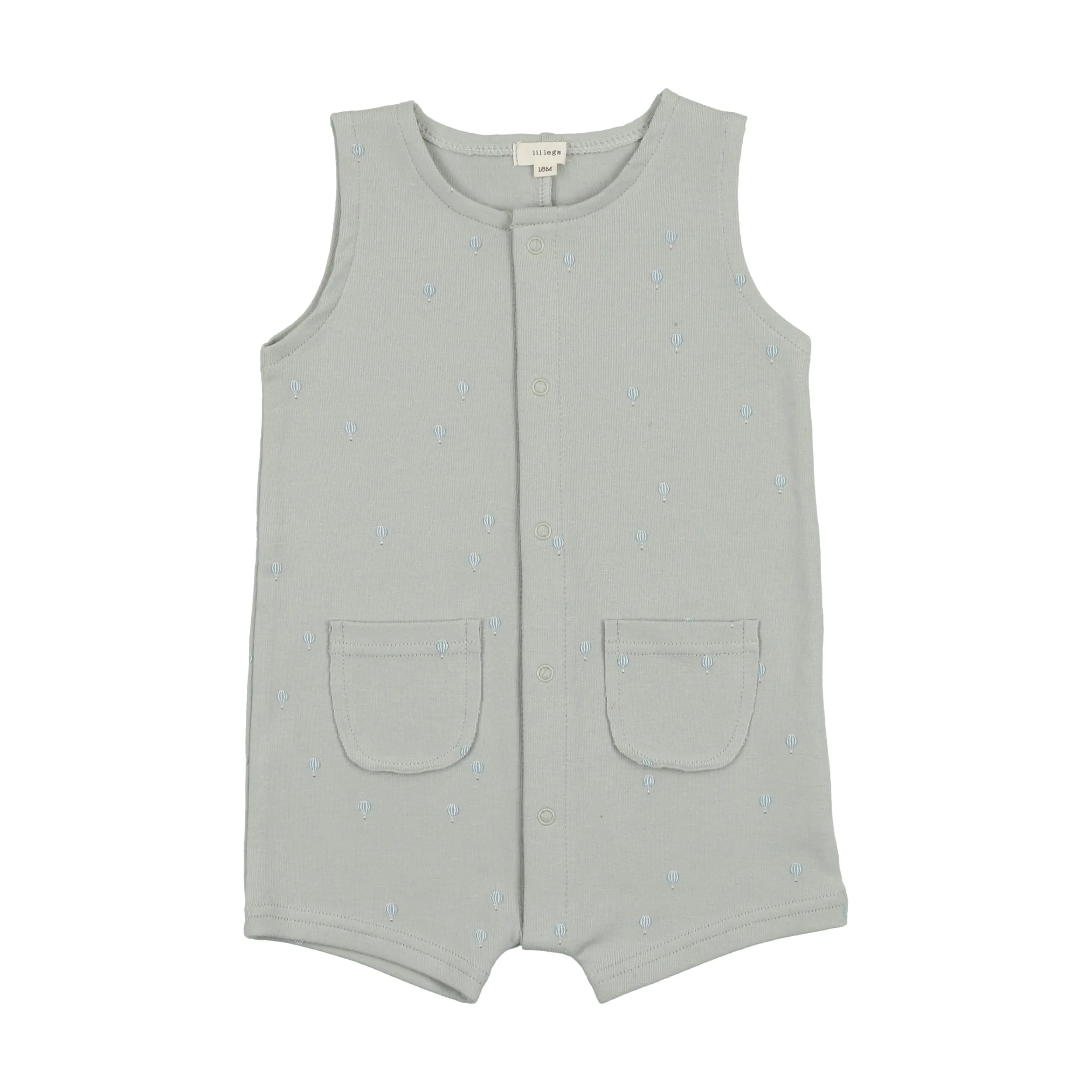 Lilette All Over Hot Air Balloon Romper- Seafoam