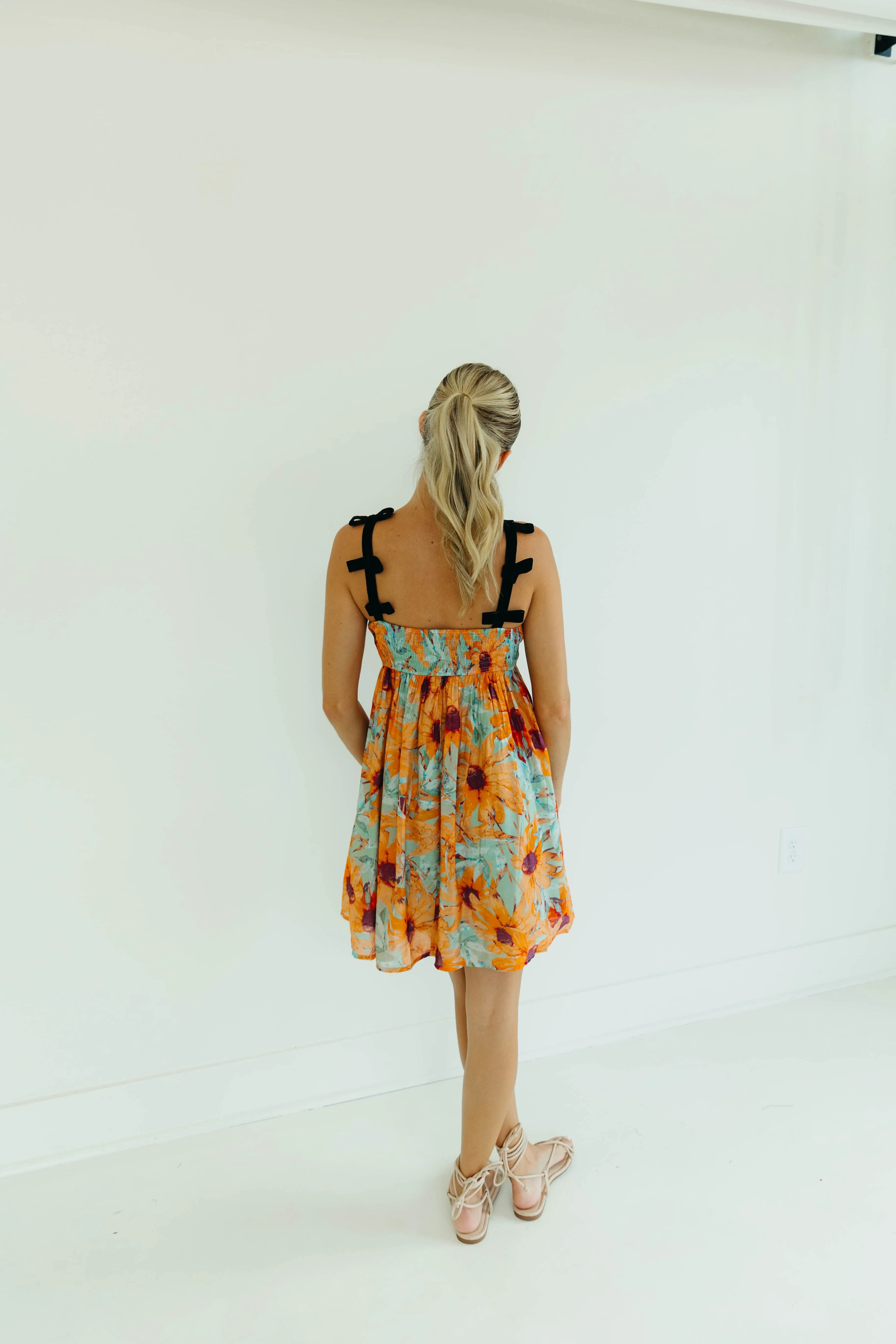 Lisa Mini Dress - Sunflower Blue