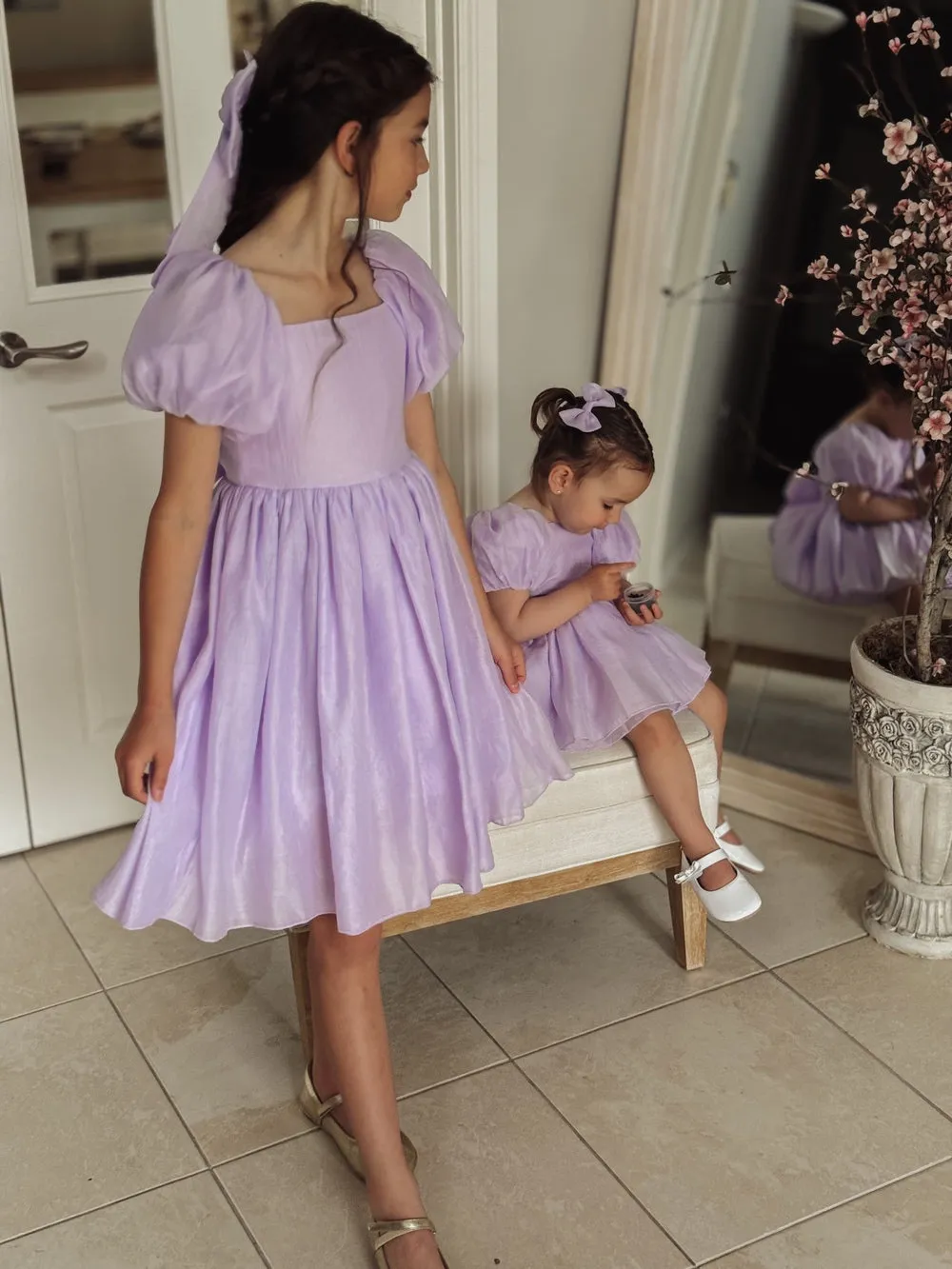 Lucy Girls Lilac Midi Dress