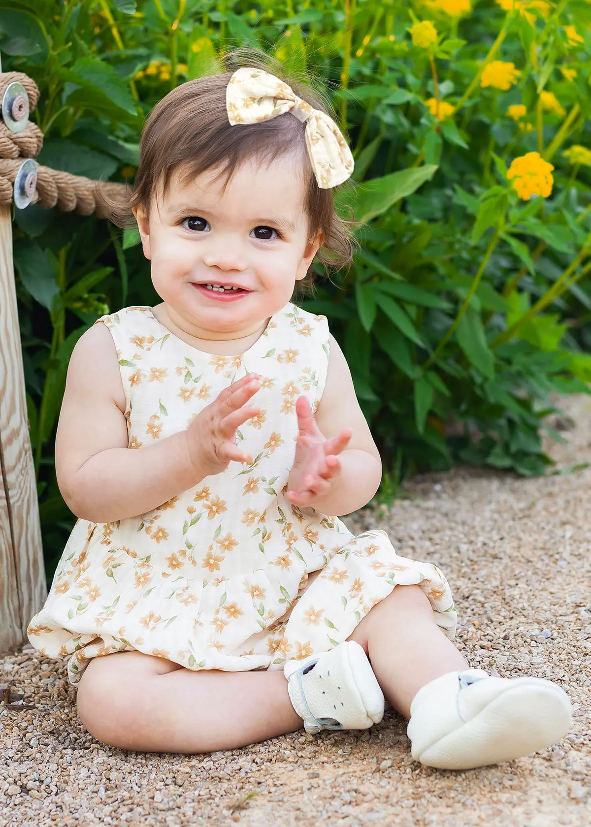 Madeline Floral Print Baby Romper