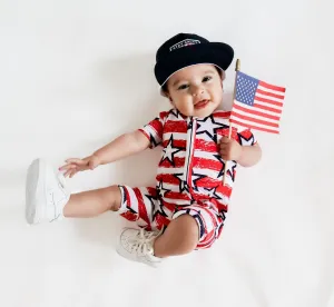 Oliver -Double Zip Short Sleeve Romper