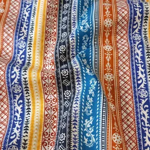 Rayon Polyester Woven Fabric: Pretty and Fun Boho Print, Quality Lightweight Soft Fabric, 54/55 inch, No Stretch Woven. Sold by the 1/2 yard