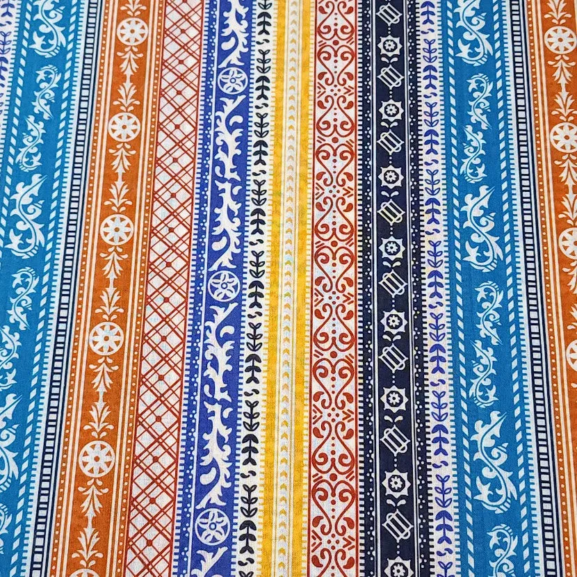 Rayon Polyester Woven Fabric: Pretty and Fun Boho Print, Quality Lightweight Soft Fabric, 54/55 inch, No Stretch Woven. Sold by the 1/2 yard