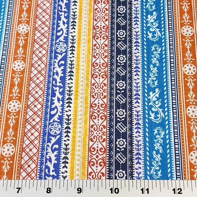 Rayon Polyester Woven Fabric: Pretty and Fun Boho Print, Quality Lightweight Soft Fabric, 54/55 inch, No Stretch Woven. Sold by the 1/2 yard