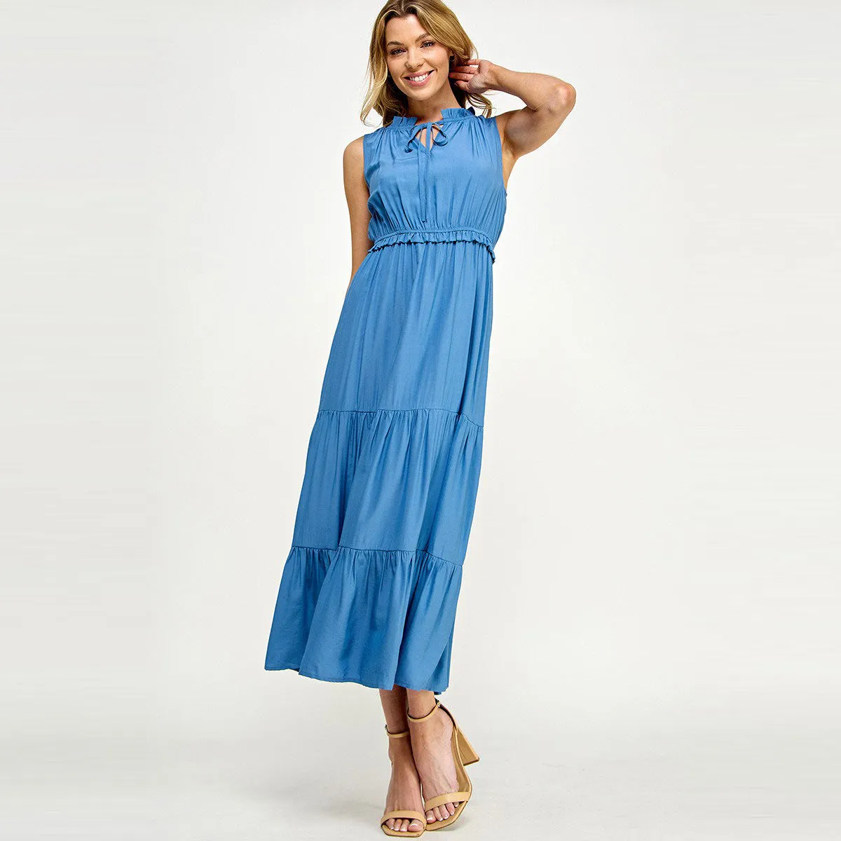 Summertime Breeze Tiered Midi Dress