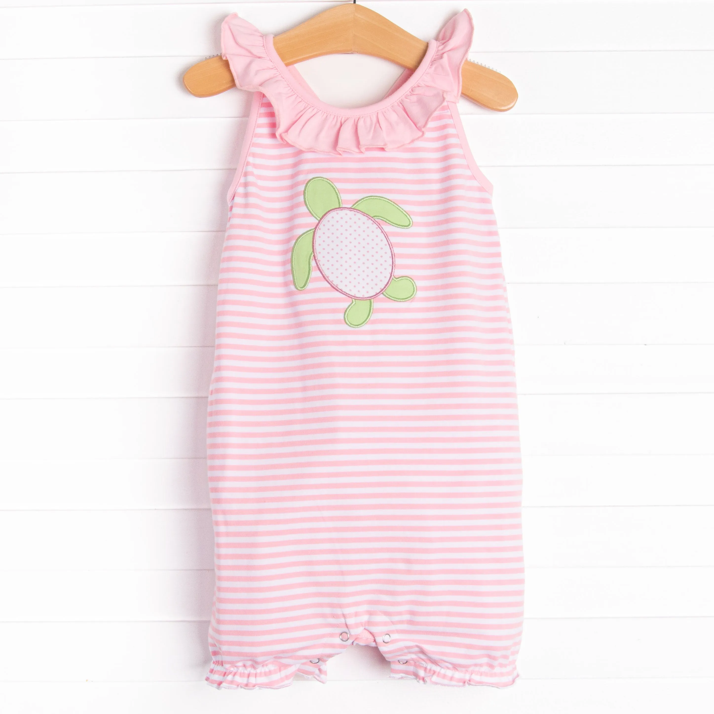 Surfin' Sweetie Applique Romper, Pink