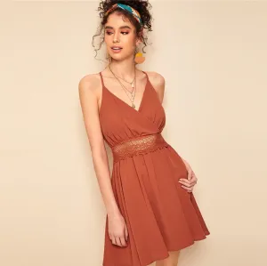 Women's Summer Sleeveless V-Neck A-Line Dress