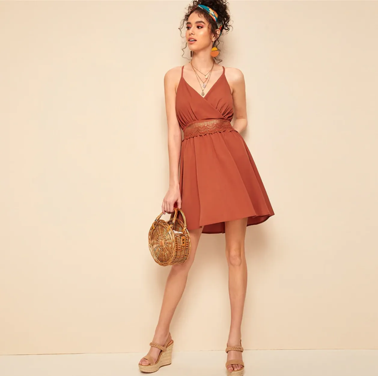 Women's Summer Sleeveless V-Neck A-Line Dress
