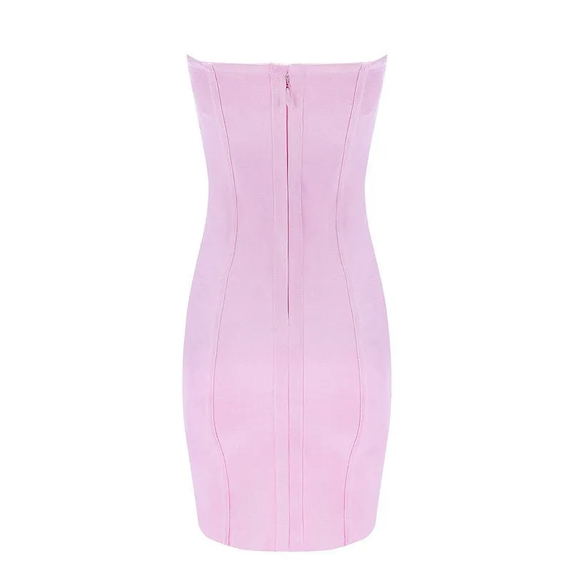 Women's Summer Strapless Strapless Polyester Dress
