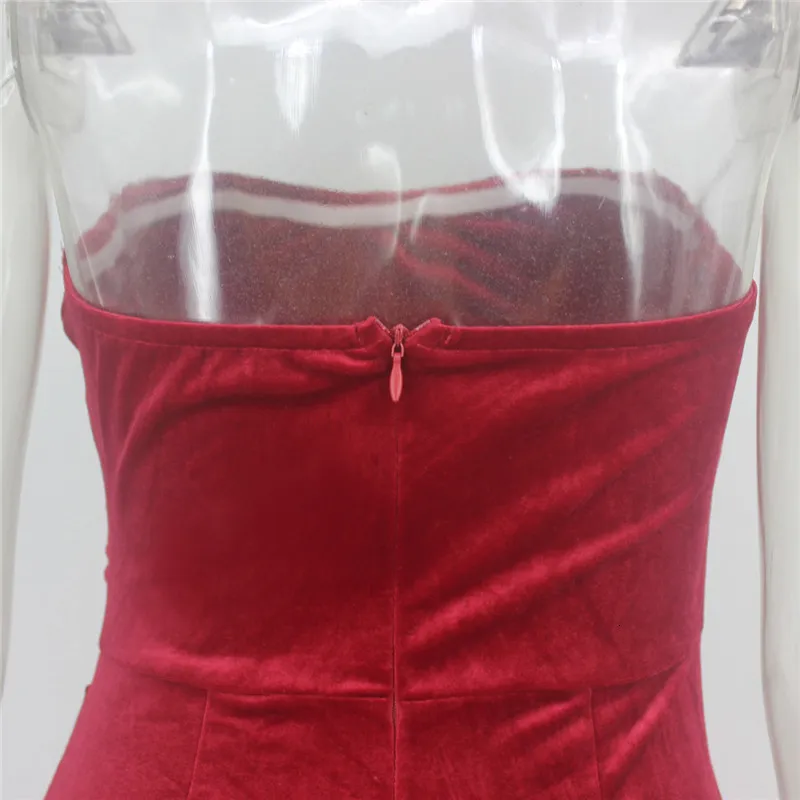 Women's Summer Velvet Backless Off-Shoulder Long Dress
